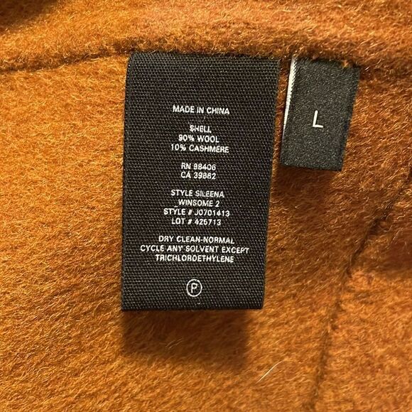 Theory Sileena Winsome 2 Wool Wrap Jacket Camel L - Picture 8 of 9